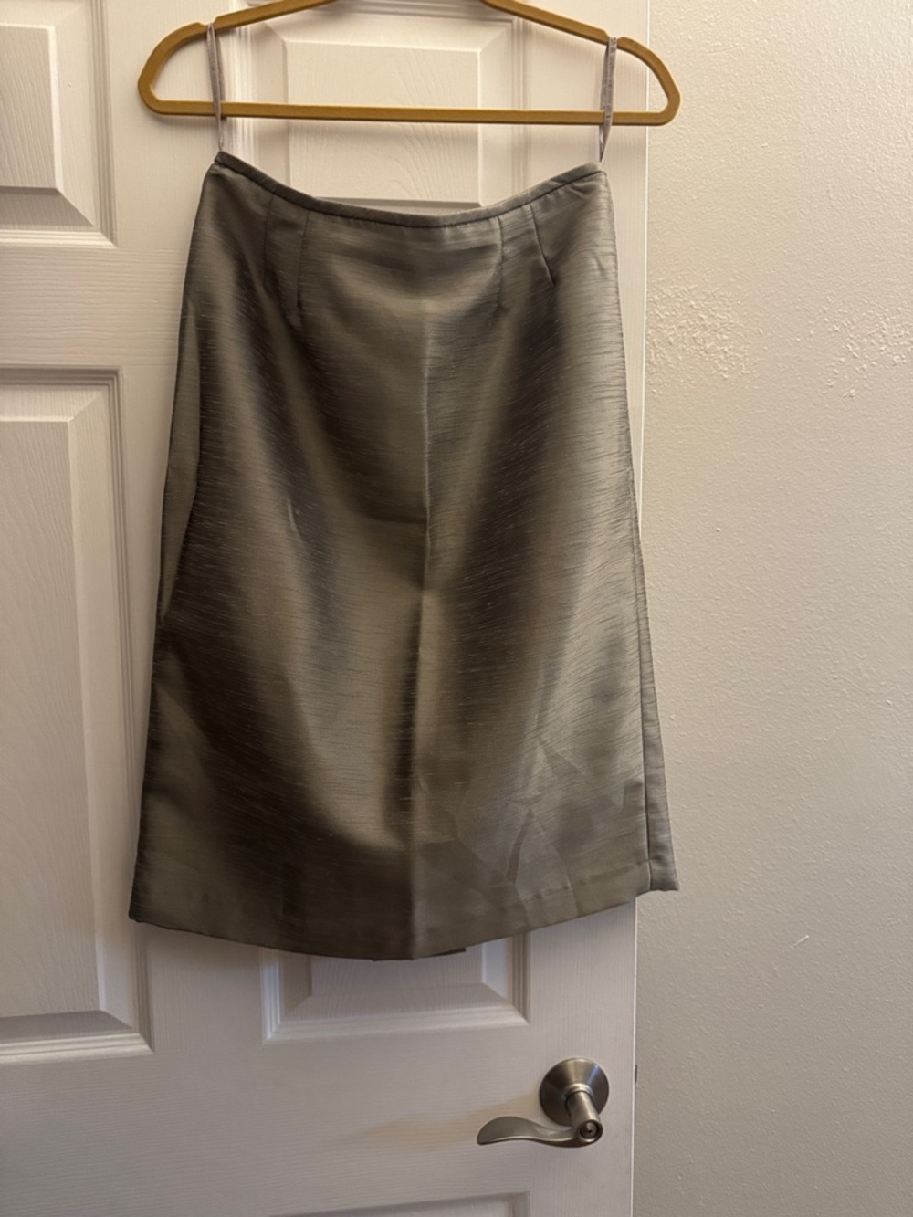 Kasper Silver-Gray A-Line Skirt